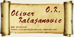 Oliver Kalajanović vizit kartica